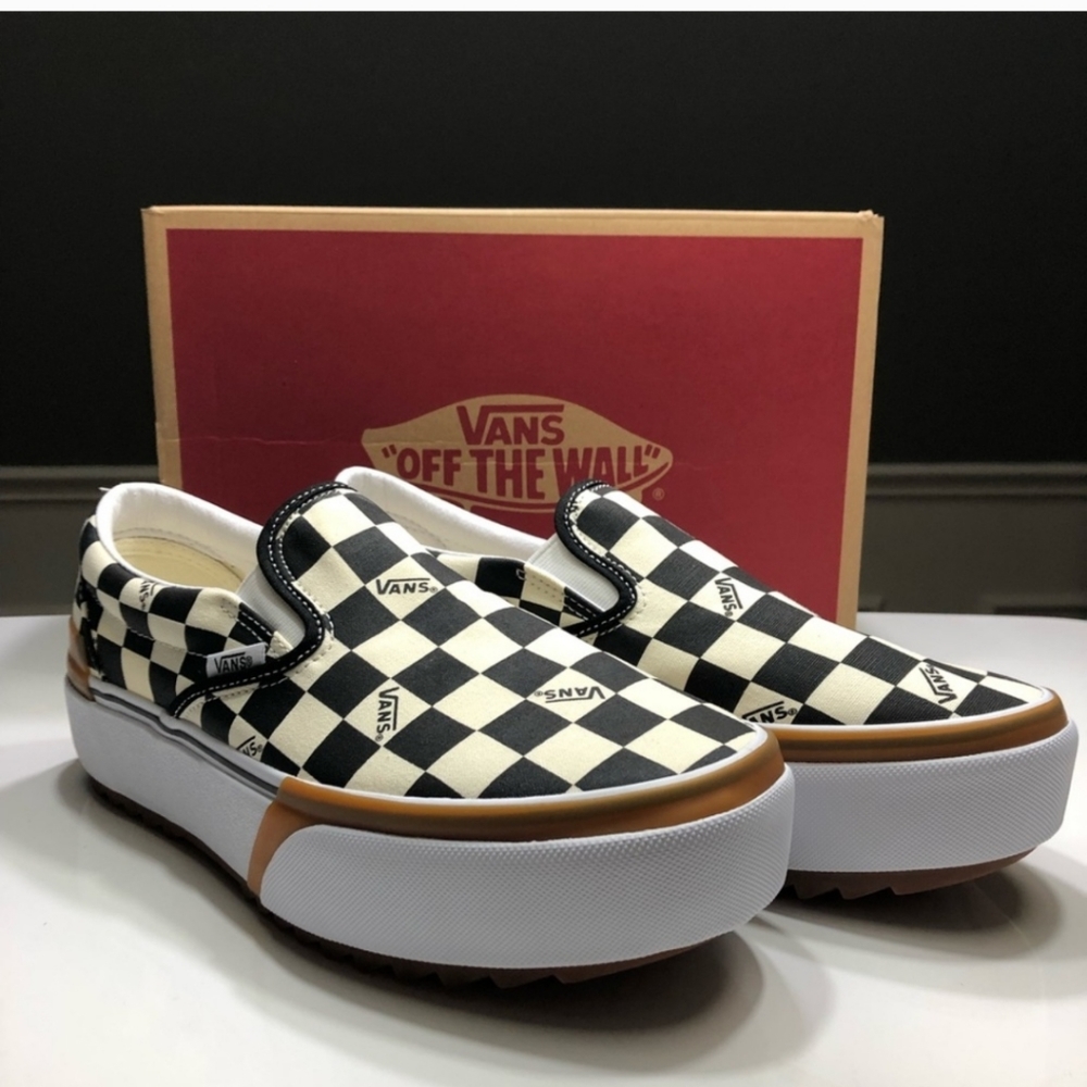 ISO Vans Checkerboard Stacked Slip-on Sneaker W Sz 10 or 10.5